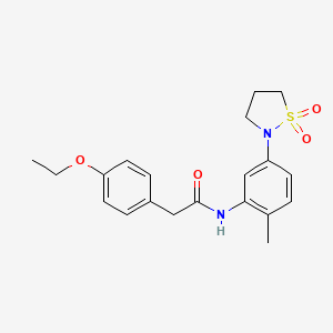 N-(5-(1,1-dioxidoisothiazolidin-2-yl)-2-methylphenyl)-2-(4-ethoxyphenyl)acetamide