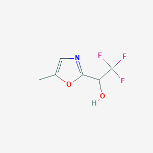 molecular formula C6H6F3NO2 B2409872 2,2,2-Trifluoro-1-(5-methyl-1,3-oxazol-2-yl)ethanol CAS No. 2243508-79-2