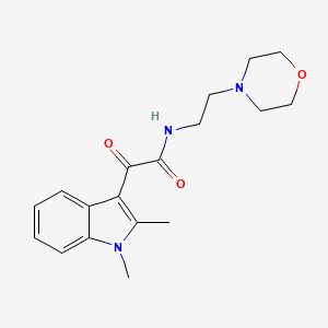 molecular formula C18H23N3O3 B2409901 2-(1,2-dimethyl-1H-indol-3-yl)-N-(2-morpholinoethyl)-2-oxoacetamide CAS No. 862814-63-9