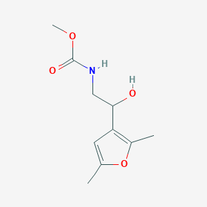 molecular formula C10H15NO4 B2409919 methyl N-[2-(2,5-dimethylfuran-3-yl)-2-hydroxyethyl]carbamate CAS No. 2320860-45-3