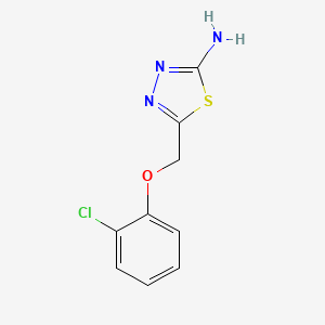 molecular formula C9H8ClN3OS B2409928 5-[(2-Chlorophenoxy)methyl]-1,3,4-thiadiazol-2-amine CAS No. 84138-74-9