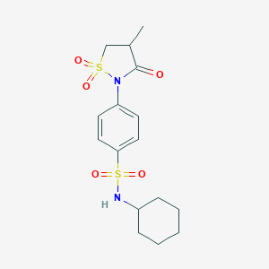 N-cyclohexyl-4-(4-methyl-1,1-dioxido-3-oxo-2-isothiazolidinyl)benzenesulfonamide