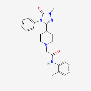 molecular formula C24H29N5O2 B2409935 N-(2,3-dimethylphenyl)-2-[4-(1-methyl-5-oxo-4-phenyl-4,5-dihydro-1H-1,2,4-triazol-3-yl)piperidin-1-yl]acetamide CAS No. 1396815-16-9