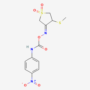 [(3E)-4-(methylsulfanyl)-1,1-dioxo-1lambda6-thiolan-3-ylidene]amino N-(4-nitrophenyl)carbamate