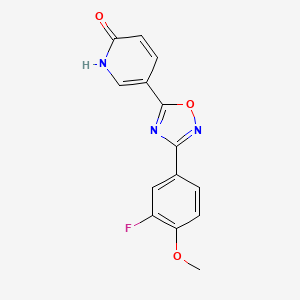 5-[3-(3-fluoro-4-methoxyphenyl)-1,2,4-oxadiazol-5-yl]pyridin-2(1H)-one