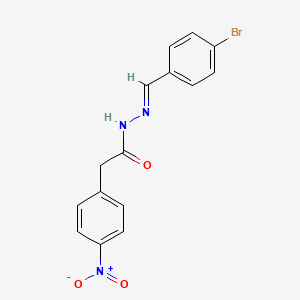 (E)-N'-(4-bromobenzylidene)-2-(4-nitrophenyl)acetohydrazide