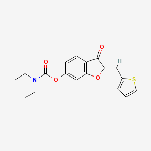 (Z)-3-oxo-2-(thiophen-2-ylmethylene)-2,3-dihydrobenzofuran-6-yl diethylcarbamate