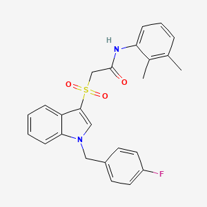 molecular formula C25H23FN2O3S B2410037 N-(2,3-dimethylphenyl)-2-({1-[(4-fluorophenyl)methyl]-1H-indol-3-yl}sulfonyl)acetamide CAS No. 686744-08-1