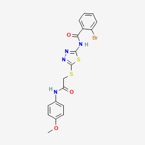 2-bromo-N-(5-((2-((4-methoxyphenyl)amino)-2-oxoethyl)thio)-1,3,4-thiadiazol-2-yl)benzamide