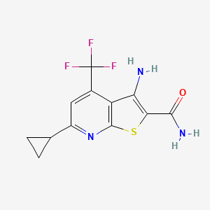 3-Amino-6-cyclopropyl-4-(trifluoromethyl)thieno[2,3-b]pyridine-2-carboxamide