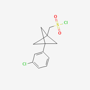 [3-(3-Chlorophenyl)-1-bicyclo[1.1.1]pentanyl]methanesulfonyl chloride