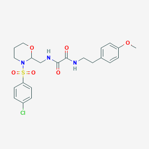N1-((3-((4-chlorophenyl)sulfonyl)-1,3-oxazinan-2-yl)methyl)-N2-(4-methoxyphenethyl)oxalamide