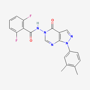 molecular formula C20H15F2N5O2 B2410071 N-(1-(3,4-dimethylphenyl)-4-oxo-1H-pyrazolo[3,4-d]pyrimidin-5(4H)-yl)-2,6-difluorobenzamide CAS No. 900008-89-1