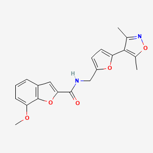 N-[[5-(3,5-Dimethyl-1,2-oxazol-4-yl)furan-2-yl]methyl]-7-methoxy-1-benzofuran-2-carboxamide