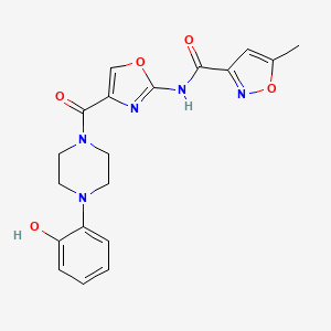 N-(4-(4-(2-hydroxyphenyl)piperazine-1-carbonyl)oxazol-2-yl)-5-methylisoxazole-3-carboxamide