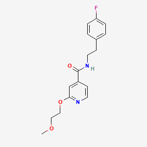 molecular formula C17H19FN2O3 B2410076 N-[2-(4-fluorophenyl)ethyl]-2-(2-methoxyethoxy)pyridine-4-carboxamide CAS No. 2034446-41-6