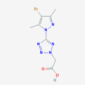 [5-(4-bromo-3,5-dimethyl-1H-pyrazol-1-yl)-2H-tetrazol-2-yl]acetic acid