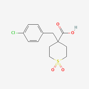 4-[(4-Chlorophenyl)methyl]-1,1-dioxo-1lambda(6)-thiane-4-carboxylic acid