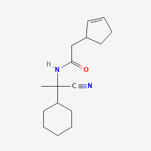 molecular formula C16H24N2O B2410120 N-(1-cyano-1-cyclohexylethyl)-2-(cyclopent-2-en-1-yl)acetamide CAS No. 1355797-67-9