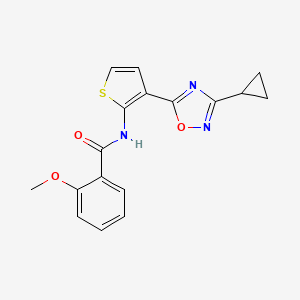 N-(3-(3-cyclopropyl-1,2,4-oxadiazol-5-yl)thiophen-2-yl)-2-methoxybenzamide