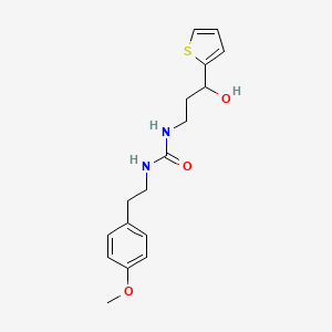 molecular formula C17H22N2O3S B2410126 1-(3-Hydroxy-3-(thiophen-2-yl)propyl)-3-(4-methoxyphenethyl)urea CAS No. 1421442-20-7