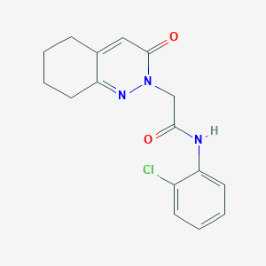molecular formula C16H16ClN3O2 B2410130 N-(2-chlorophenyl)-2-(3-oxo-2,3,5,6,7,8-hexahydrocinnolin-2-yl)acetamide CAS No. 932971-95-4