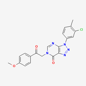 molecular formula C20H16ClN5O3 B2410136 3-(3-Chloro-4-methylphenyl)-6-[2-(4-methoxyphenyl)-2-oxoethyl]triazolo[4,5-d]pyrimidin-7-one CAS No. 888426-69-5
