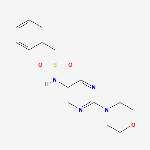 molecular formula C15H18N4O3S B2410146 N-(2-morpholinopyrimidin-5-yl)-1-phenylmethanesulfonamide CAS No. 1396853-66-9