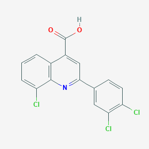 molecular formula C16H8Cl3NO2 B2410195 8-Chloro-2-(3,4-dichlorophenyl)quinoline-4-carboxylic acid CAS No. 863180-68-1