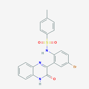 N-[4-bromo-2-(3-hydroxyquinoxalin-2-yl)phenyl]-4-methylbenzene-1-sulfonamide