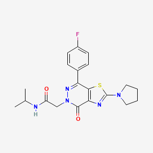 2-(7-(4-fluorophenyl)-4-oxo-2-(pyrrolidin-1-yl)thiazolo[4,5-d]pyridazin-5(4H)-yl)-N-isopropylacetamide
