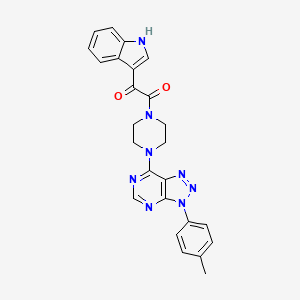 1-(1H-indol-3-yl)-2-(4-(3-(p-tolyl)-3H-[1,2,3]triazolo[4,5-d]pyrimidin-7-yl)piperazin-1-yl)ethane-1,2-dione