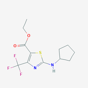 Ethyl 2-(cyclopentylamino)-4-(trifluoromethyl)-1,3-thiazole-5-carboxylate