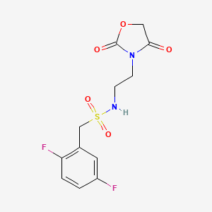 1-(2,5-difluorophenyl)-N-[2-(2,4-dioxo-1,3-oxazolidin-3-yl)ethyl]methanesulfonamide