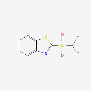molecular formula C8H5F2NO2S2 B2410222 2-((Difluoromethyl)sulfonyl)benzo[d]thiazole CAS No. 186204-66-0
