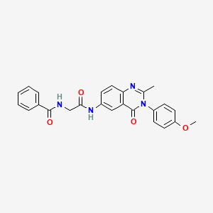 N-(2-((3-(4-methoxyphenyl)-2-methyl-4-oxo-3,4-dihydroquinazolin-6-yl)amino)-2-oxoethyl)benzamide