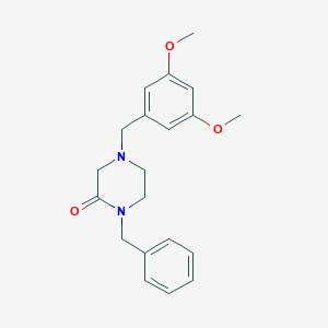 1-Benzyl-4-[(3,5-dimethoxyphenyl)methyl]piperazin-2-one