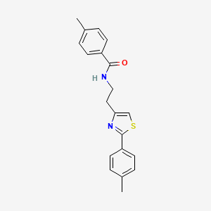 4-methyl-N-{2-[2-(4-methylphenyl)-1,3-thiazol-4-yl]ethyl}benzamide