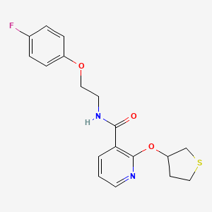 N-(2-(4-fluorophenoxy)ethyl)-2-((tetrahydrothiophen-3-yl)oxy)nicotinamide