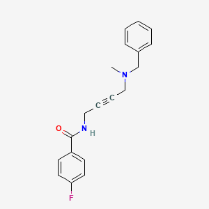 molecular formula C19H19FN2O B2410251 N-(4-(benzyl(methyl)amino)but-2-yn-1-yl)-4-fluorobenzamide CAS No. 1396784-56-7
