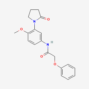 molecular formula C19H20N2O4 B2410286 N-[4-methoxy-3-(2-oxopyrrolidin-1-yl)phenyl]-2-phenoxyacetamide CAS No. 941957-39-7