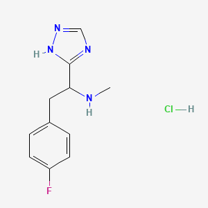 2-(4-Fluorophenyl)-N-methyl-1-(1H-1,2,4-triazol-5-yl)ethanamine;hydrochloride