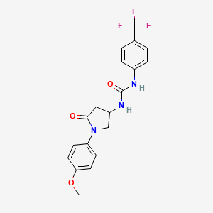 1-(1-(4-Methoxyphenyl)-5-oxopyrrolidin-3-yl)-3-(4-(trifluoromethyl)phenyl)urea