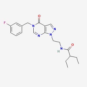 2-ethyl-N-(2-(5-(3-fluorobenzyl)-4-oxo-4,5-dihydro-1H-pyrazolo[3,4-d]pyrimidin-1-yl)ethyl)butanamide