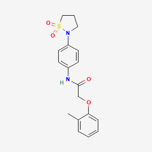 N-(4-(1,1-dioxidoisothiazolidin-2-yl)phenyl)-2-(o-tolyloxy)acetamide