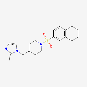 4-((2-methyl-1H-imidazol-1-yl)methyl)-1-((5,6,7,8-tetrahydronaphthalen-2-yl)sulfonyl)piperidine
