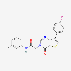 2-[7-(4-fluorophenyl)-4-oxothieno[3,2-d]pyrimidin-3(4H)-yl]-N-(3-methylphenyl)acetamide