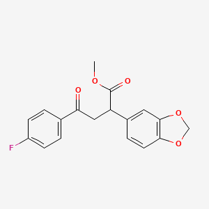 Methyl 2-(1,3-benzodioxol-5-yl)-4-(4-fluorophenyl)-4-oxobutanoate