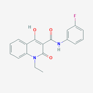 1-ethyl-N-(3-fluorophenyl)-4-hydroxy-2-oxo-1,2-dihydroquinoline-3-carboxamide