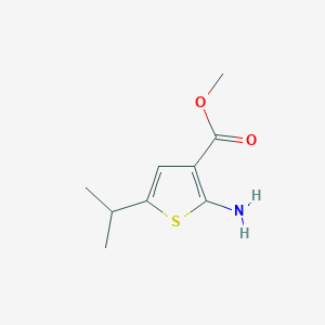 molecular formula C9H13NO2S B2410315 Methyl 2-amino-5-isopropylthiophene-3-carboxylate CAS No. 149587-85-9